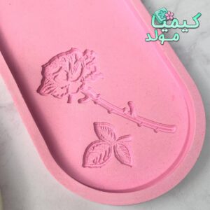 قالب سیلیکونی سینی بیضی گل برجسته