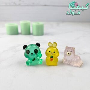 ست قالب سیلیکونی سه تایی حیوانات بندانگشتی