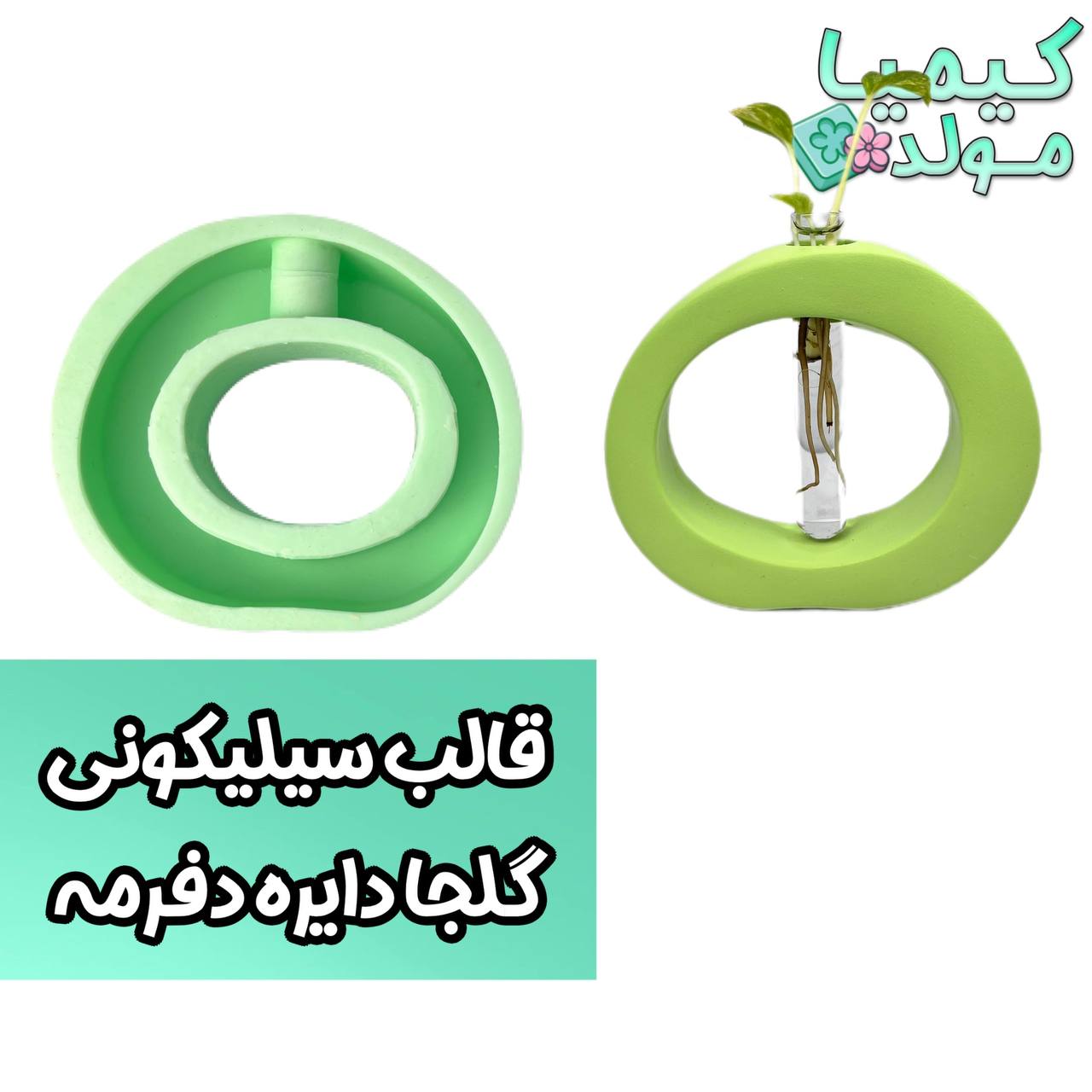 قالب سیلیکونی گلجا دایره دفرمه کیمیا مولد